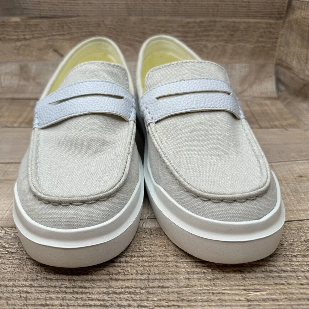 Cole Haan Grandpro Rally Penny Loafer Shoe Womens 10 B White Gray Slip On W25369 - Picture 2 of 12